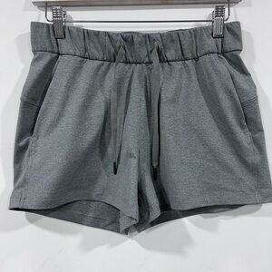 Lululemon Athletica On the Fly Dark Heather Gray Athletic Shorts
